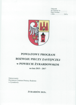 Page 1 Załącznik do Uchwały Nr ................ Rady Powiatu ............... z