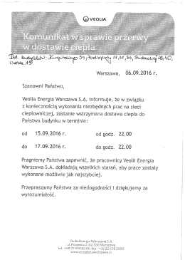 Treść ogłoszenia.