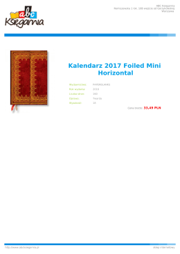 Kalendarz 2017 Foiled Mini Horizontal