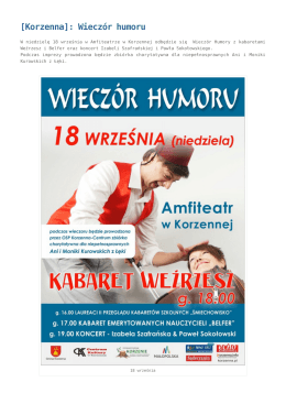 [Korzenna]: Wieczór humoru