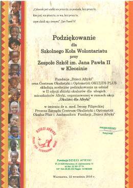 Podziękowanie