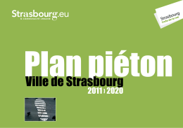 Plan Piéton • Ville de Strasbourg 2011-2020