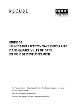 etude de 10 initiatives d`économie circulaire dans quatre