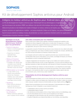 Kit de développement Sophos antivirus pour Android