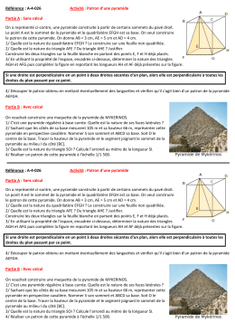A-4-026 Activité : Patron d`une pyramide Partie A : Sans - No