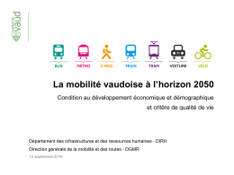 La mobilité vaudoise à l`horizon 2050