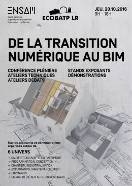 DE LA TRANSITION NUMÉRIQUE AU BIM | programme