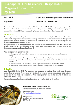 Responsable Magasin