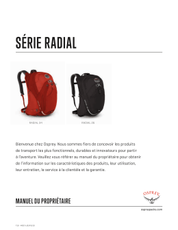 série radial - Osprey Packs