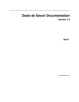 Zeste de Savoir Documentation