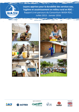 Leçons apprises pour la durabilité des services eau, hygiène et