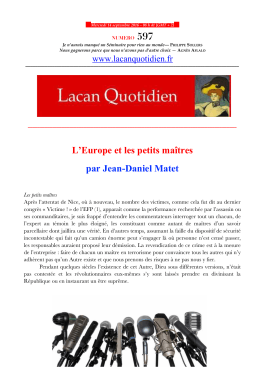 LQ 597 - Lacan Quotidien