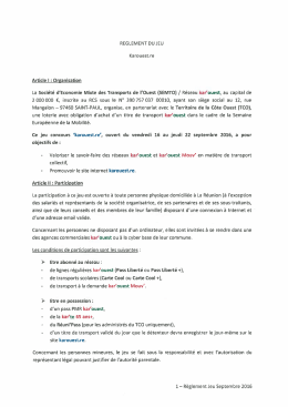 Voir le r&egrave;glement du jeu Mobilit&eacute; kar`ouest
