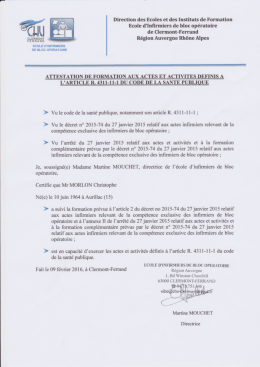 Attestation actes exclusifs IBODE