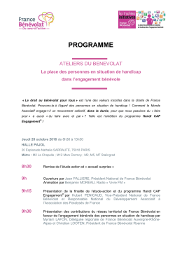 programme - France Bénévolat
