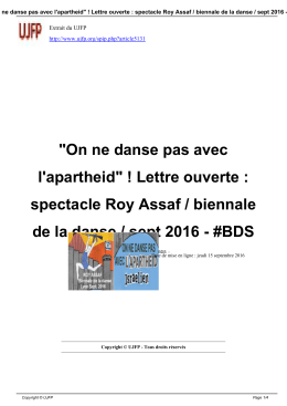 spectacle Roy Assaf / biennale de la danse / sept 2016 - #BD