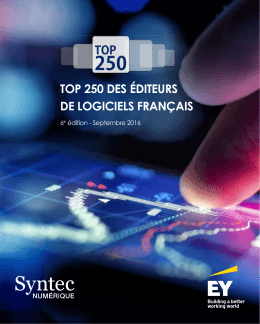 Top 250 des éditeurs de logiciels français