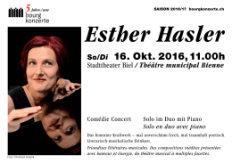 Esther Hasler - Bourgkonzerte Biel