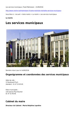 Les services municipaux - Rueil