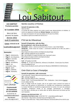 Lou Sabitout Villandraut, Canton de Villandraut, 7/9/2016