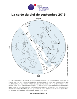La carte du ciel de septembre 2016