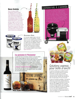 Page 1 Becs fruités / Tº Deux nouveaux Sodas biologiques de