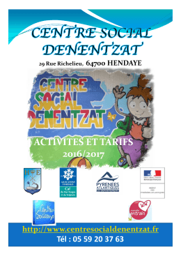 plaquette 2016 2017 - Centre Social Denentzat