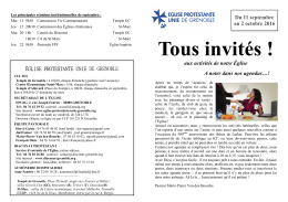 invités - Eglise protestante unie de Grenoble
