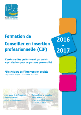 Télécharger la brochure de la formation CIP 2016-2017