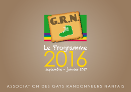 Le programme FIN 2016 - les Gays Randonneurs Nantais