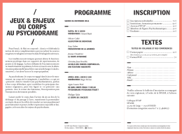 Colloque ETAP 2016 "Jeux et enjeux du corps"