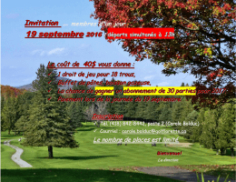 19 septembre - Club de golf Lorette