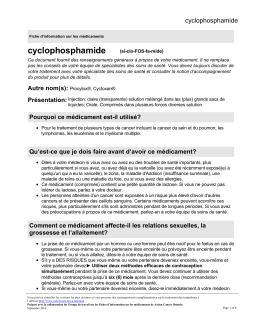cyclophosphamide - Action Cancer Ontario
