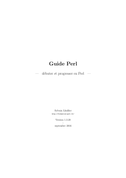 Guide Perl - Formation Perl