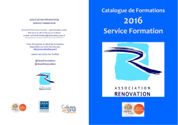 Service Formation - Association Rénovation