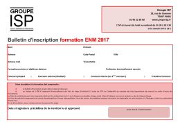Préparation ENM 2017