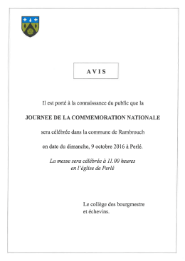 Journ&eacute;e de la comm&eacute;moration nationale le 9.10.2016.