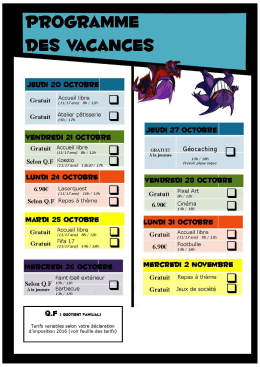 Espace Jeunesse_programme toussaint - Ville de Maisons