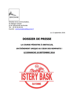 Dossier de presse_Istery Bask_2016_Bayonne