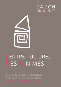 brochure saison 2016-2017 - Centre Culturel des Minimes