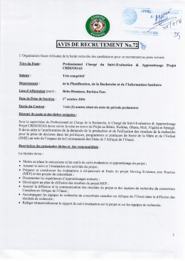 T&eacute;l&eacute;charger - Organisation Ouest Africaine de la Sant&eacute;