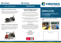 simplicite - FIREMIKS® - Fire Fighting Dosing System
