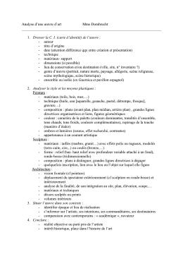 Analyse d`une oeuvre d`art