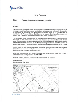 Gaz Métro - Municipalité de Saint