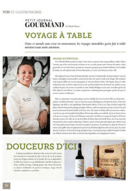 Page 1 VIN ET GASTRONOMIE P ET | T J O U R N A L GOURMANI
