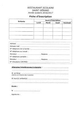 Scolaire : Cantine