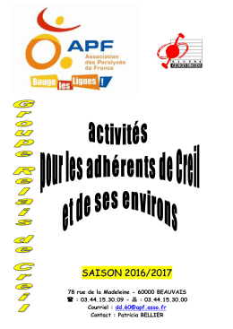 brochure foyer Creil 2016