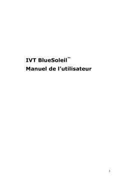 IVT BlueSoleil™ Manuel de l`utilisateur