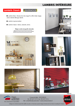 Page 1 LAMBRIS INTÉRIEURS Lambris Classic · ASILVERWOOD A