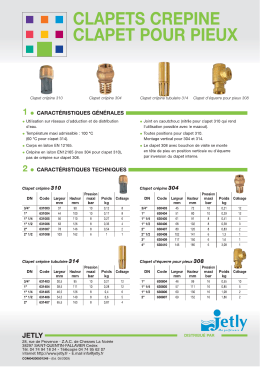 Page 1 m - I CLAPETS CREPINE I